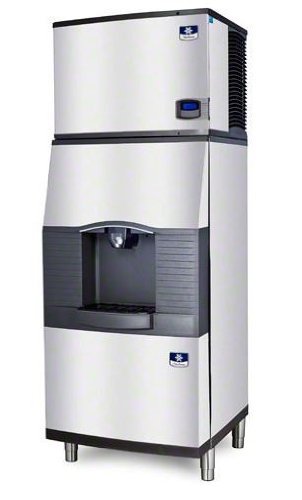 Manitowoc IY-0455W-SFA-291 450 Lb Water-Cooled Half Cube Ice Machine w/ SFA-291 Hotel Dispenser