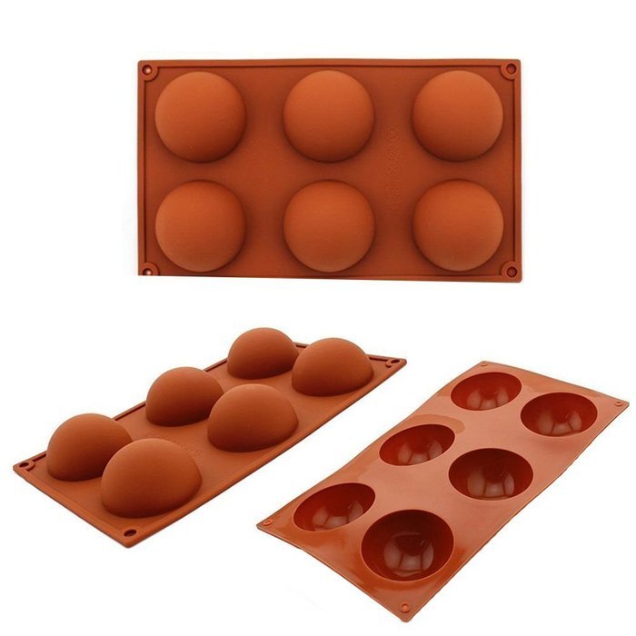 Silicone Baking Mould Hemisphere,DiDaDi 6-Cavity Half Circle DIY Cake Baking Mould Silicone Mold for Making Delicate... N4