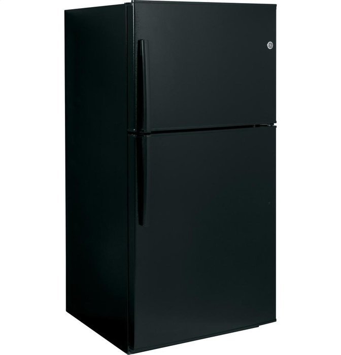 GE GIE21GTHBB 21.2 Cu. Ft. Black Top Freezer Refrigerator - Energy Star