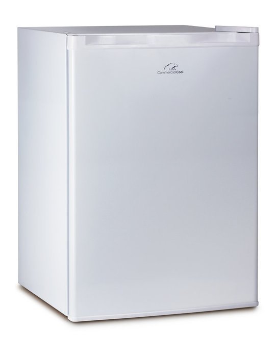 Commercial Cool CCRD32B 3.2 Cu.Ft. Compact Double Door Fridge with True Freezer and R600a Refrigerant, Black N7