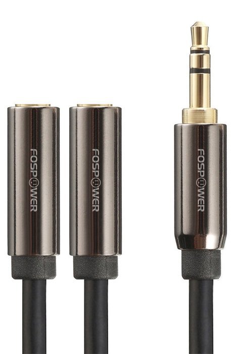 FosPower (8 in) Y Splitter 3.5mm Male to 2 Ports 3.5mm Female, Headset & Earphones Stereo Audio TRS Splitter Adapter...