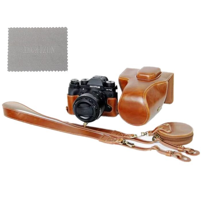xhorizon TM FL1 Full Protection Bottom Opening Version Protective Leather Camera Case Bag with Tripod Design for... N63