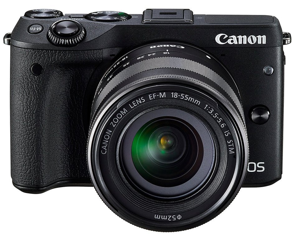 Canon EOS M3 Mirrorless Camera (Black) with EF-M 18-55mm f/3.5-5.6 IS STM Lens - International Version (No Warranty) N2