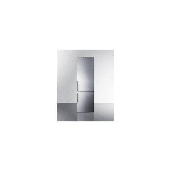 Summit FFBF181SSIM 24" Bottom Freezer Refrigerator with 12.5 cu. ft. Capacity Ice Maker Frost-Free Operation Adjustable...