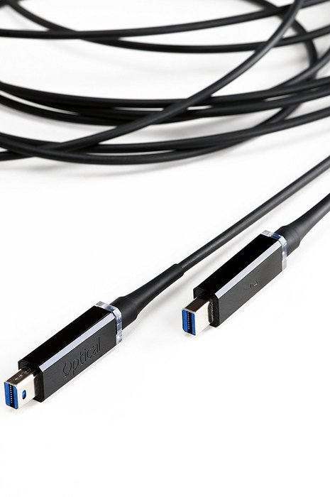 Optical Cables by CorningTM AOC-MMS4CTP030M20 ThunderboltTM Optical Cables, 30 m (100'), Black N2