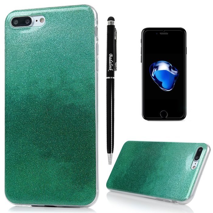iPhone 7 Plus Case (5.5 inch) - Shockproof Flexible Soft TPU Rubber Skin Gel Bumper Protective Case Shiny Glitter... N49
