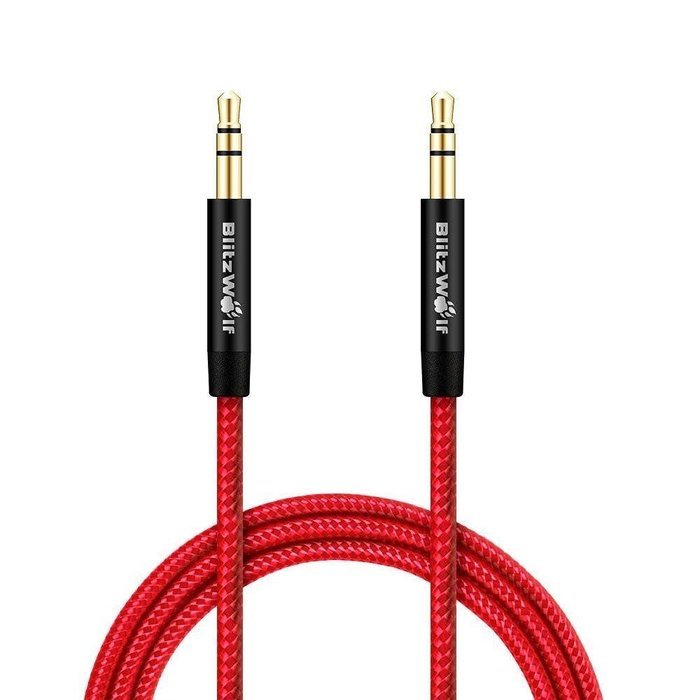 3.5mm AUX Cable, BlitzWolf Braided 3.3ft Universal Audio Cable Cord for Car, iPhone, Samsung, HTC, Sony, Nexus... N2