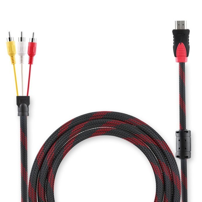 EaseBuy 5Feet 1.5m HDMI to 3RCA Audio Video AV Cable For HDTV Xbox PS3 Blu-ray player LCD Projectors (Converter...