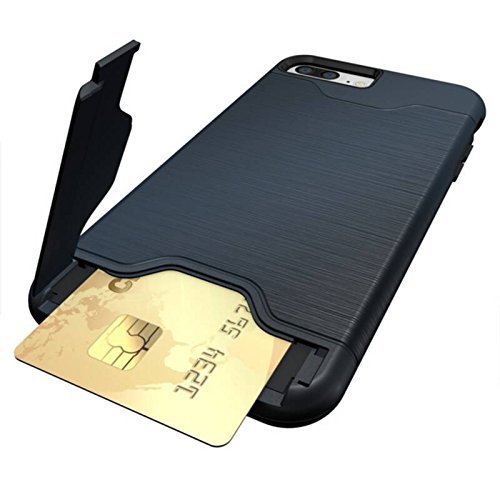 iPhone 7 Plus Case,iPhone 7 Plus Hybrid Case,MT Mall Hybrid Slim Fit Dual Layer Hybrid Case Brushed Metal Design... N6