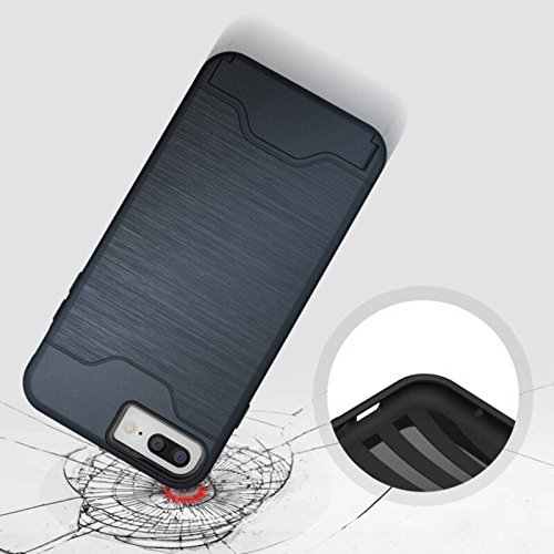 iPhone 7 Plus Case,iPhone 7 Plus Hybrid Case,MT Mall Hybrid Slim Fit Dual Layer Hybrid Case Brushed Metal Design... N8