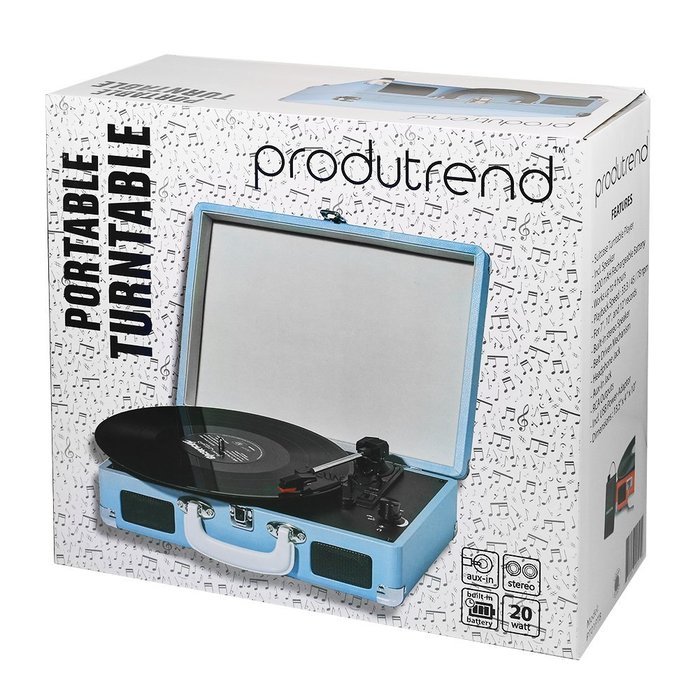 ProduTrend VinylPal Portable Record Turntable Suitcase