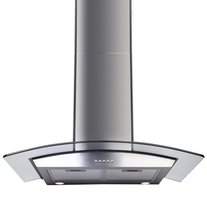 USA Stock Kitchen Wall Mount Stainless Steel Glass Stove Vents 30" Range HoodGY#583-4 6-DFG264189