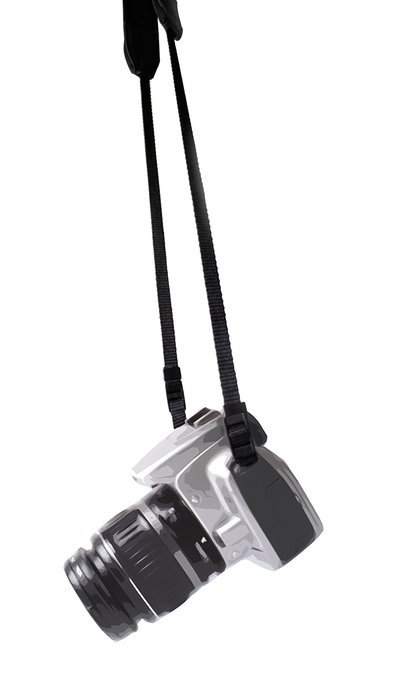 DURAGADGET Black Secure & Compact Neck Strap With Adjustable Length For Canon EOS 7D, Canon EOS 350D, Canon EOS...