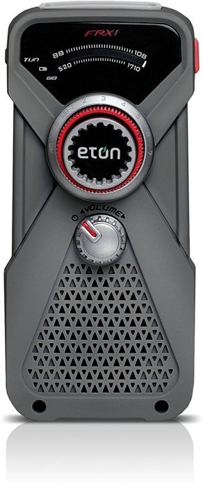 Eton Hand Turbine AM/FM Weather Radio and LED Flashlight - Gray (NFRX1WXGY)
