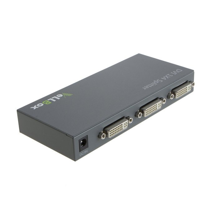 VeLLBox DVI Splitter 1x4, 4-port Splitter, 1in 4 out DVI Splitter, Support Resolution up to 1080p, 5V/3A Universal... N2