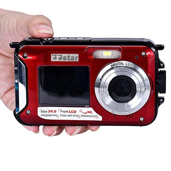 SSstar HD 1080P Double Screens Waterproof Digital Camera 2.7 inch + 1.8 inch Screens CMOS 16x Zoom Camcorder Mini... N5