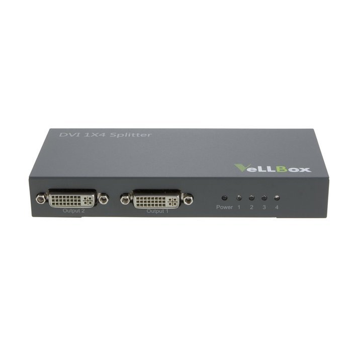 VeLLBox DVI Splitter 1x4, 4-port Splitter, 1in 4 out DVI Splitter, Support Resolution up to 1080p, 5V/3A Universal... N3