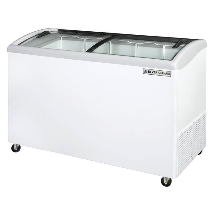 Beverage-Air NC51-1-W Curved Lid Display Freezer/Novelty Case in White 10.9 Cu.