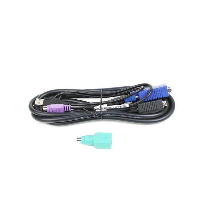 Linkskey 6 Feet Slim 2-In-1 VGA USB KVM Cable Male/Male (C-KVM-SU6) N4