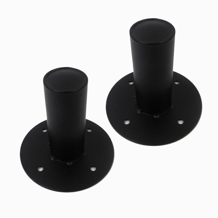 Seismic Audio - Pair of Metal PA/DJ Tripod Speaker Stand Mounts New Adapters - Top Hat Style