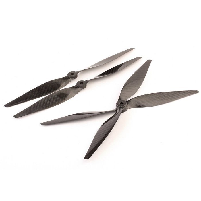 RioRand&reg; 1260 12X6 Carbon Fiber CW/CCW Props For QuadCoptor 2-Pairs N3