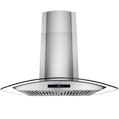 30 in. Convertible Wall Mount Range Hood in Stainless Steel with Tempered Glass and Touch Control N3