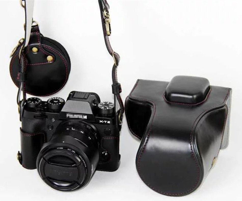 xhorizon TM FL1 Full Protection Bottom Opening Version Protective Leather Camera Case Bag with Tripod Design for... N66