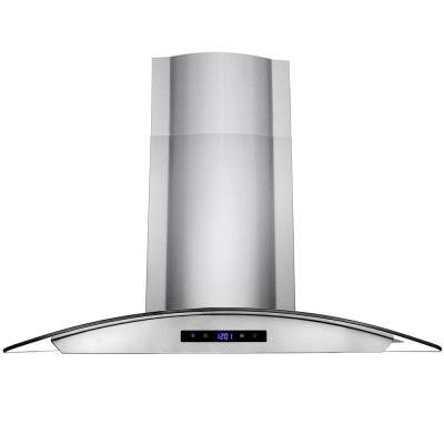 30 in. Convertible Wall Mount Range Hood in Stainless Steel with Tempered Glass and Touch Control N5