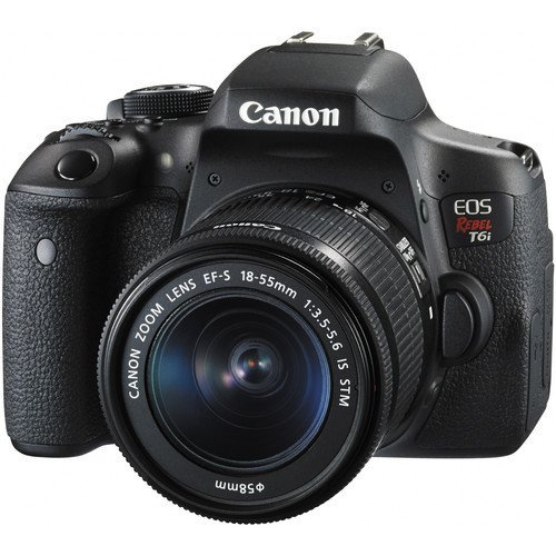 Canon EOS Rebel T6i DSLR Camera with EF-S 18-55mm f/3.5-5.6 IS STM Lens - International Version (No Warranty)