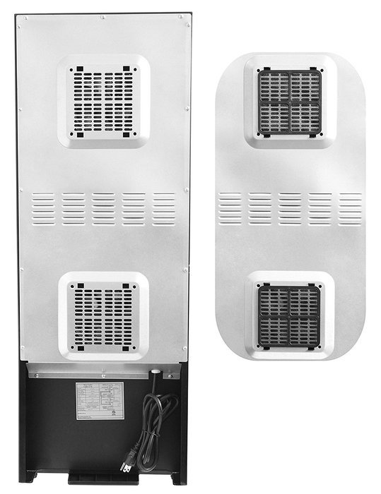 HOMEIMAGE DUAL-ZONE Thermal Electric Wine Cooler with Stainless Steel Door & Wooden Rack for 27 Bottles - HI-27SS N4
