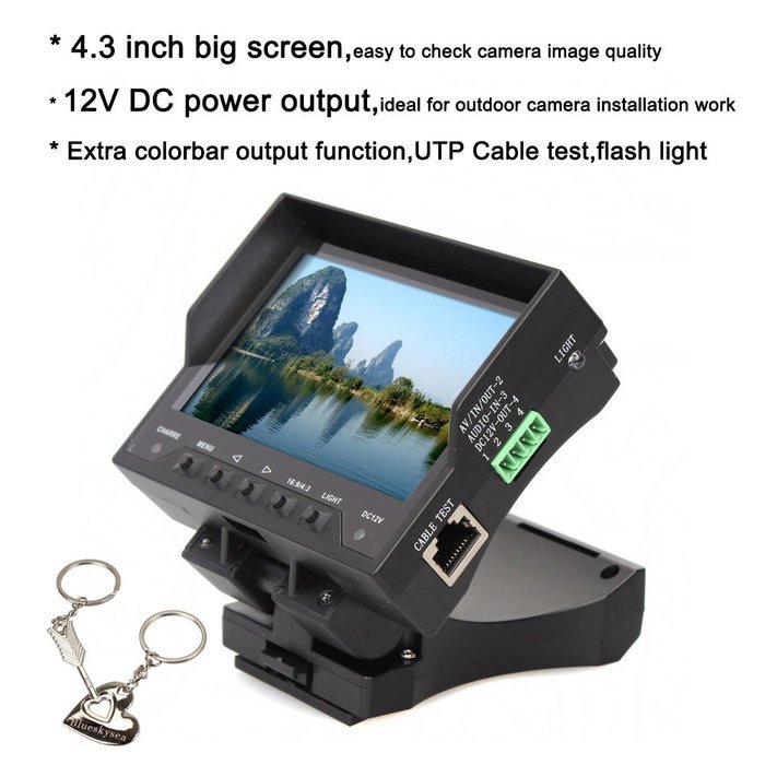Seesii Foldable Portable Wristband 4.3 inch Lcd Screen 1080P HD-AHD2.0 HD-TVI2.0 CVBS Analog CCTV Camera Monitor...