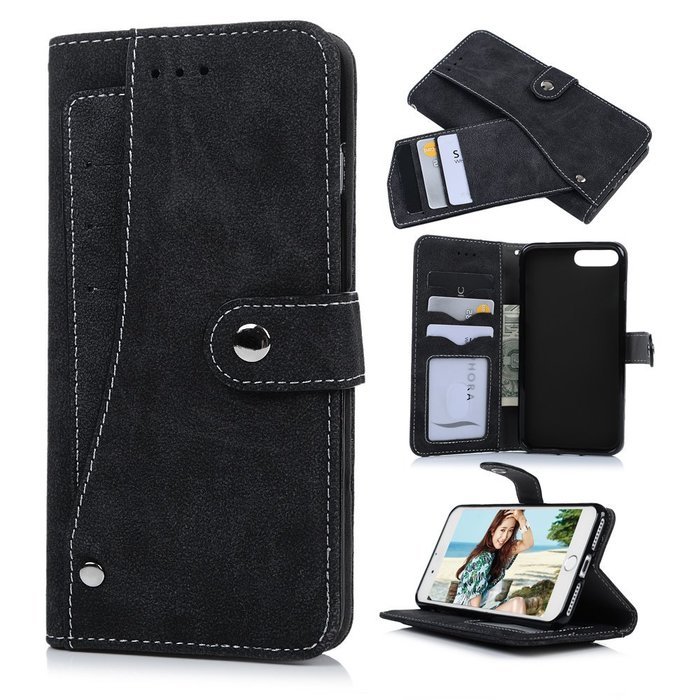 iPhone 7 Plus Case (5.5") - Wallet Flip Folio Stand Case Counterfeit Cashmere Leather Extra ID/Credit Card Holders... N10