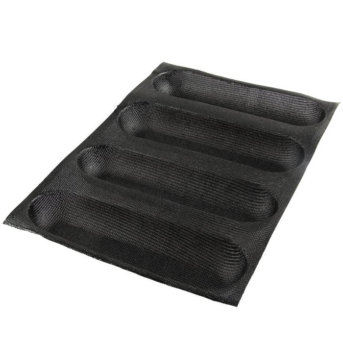 Yilove non stick perforated silicone bread baking mold 4 loaf molds n4