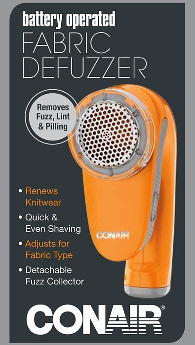 Conair Battery Operated Fabric Defuzzer - Shaver, White N2