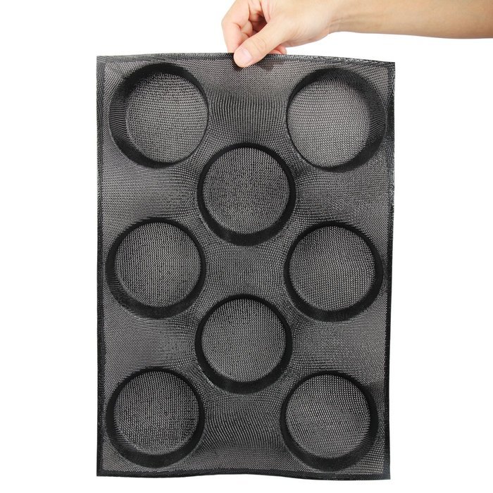 Yilove Non-stick Perforated Silicone Bread Baking Mold,4 loaf Molds N6