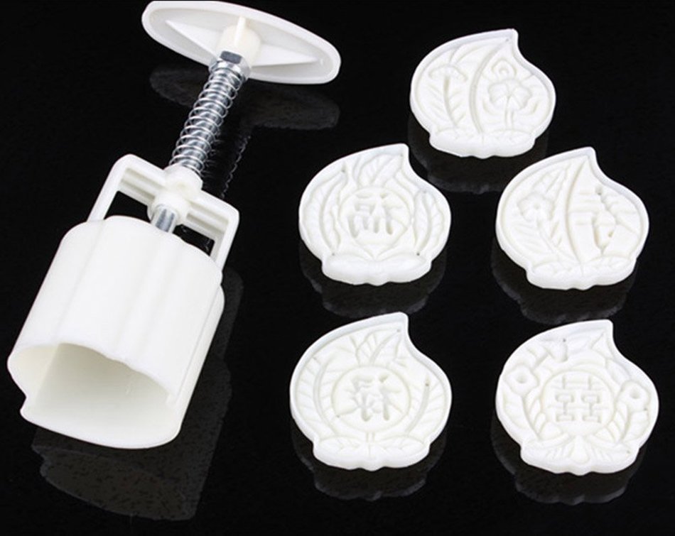 Viris Tote Cake Decoration Mould Pink Set 50g Round Moon Cake Mold N6