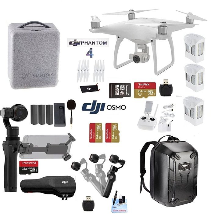 DJI Professional Photographer / Videographer Includes DJI Phantom 4 + DJI OSMO 4K Starter Kit