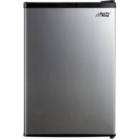Arctic King Stainless Steel 2.6-Cu. Ft. 1-Door Refrigerator Energy-Efficient Separate Freezer Compartment Adjustable... N2
