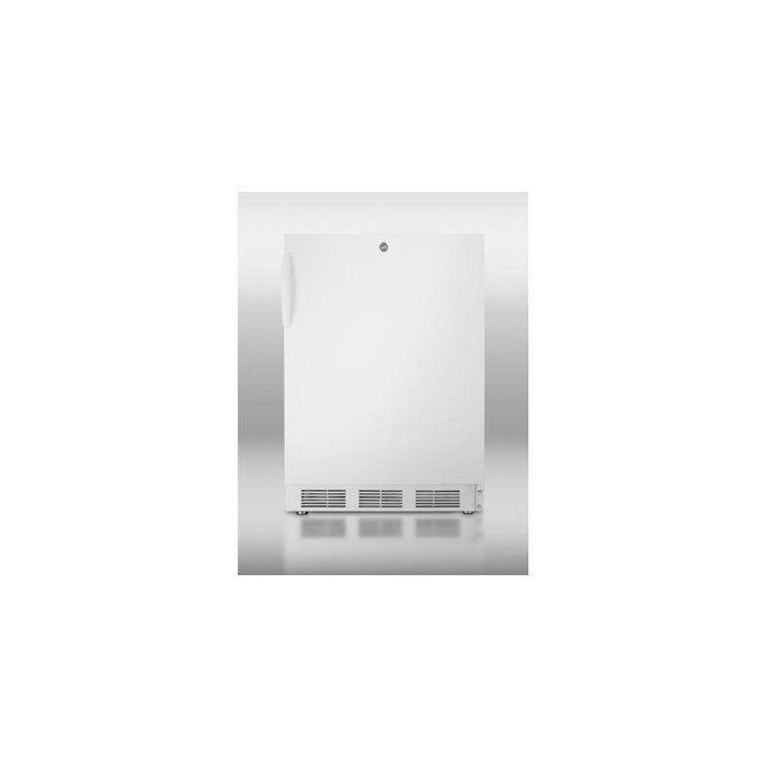 Summit CT66LADA: ADA compliant refrigerator-freezer in white for freestanding use, with cycle defrost, deluxe...