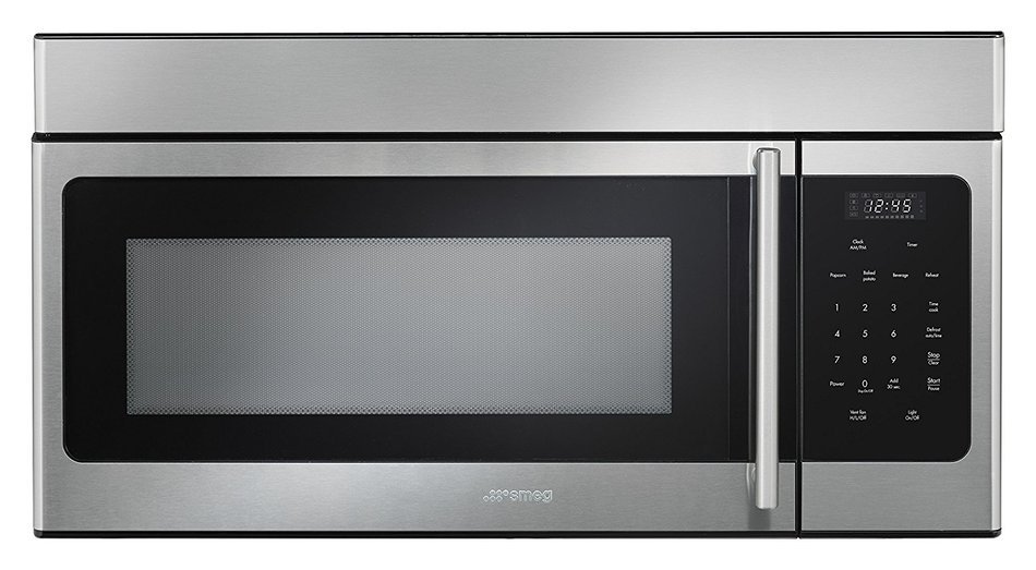 Smeg OTR316XU Over The Range 1000W Microwave with Hood Function, 30", Stainless Steel