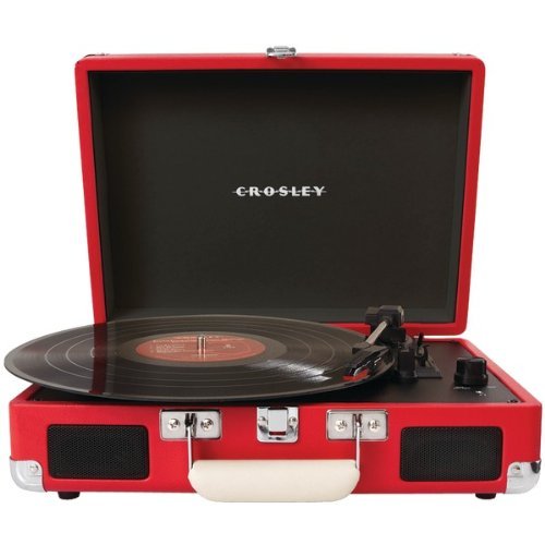 New CROSLEY RADIO CR8005A-RE Cruiser Portable Turntables (Red)