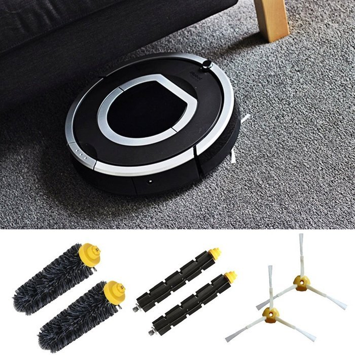 6 PCS Replacement Main Brush Side Brush Vac Filter Kit for iRobot Roomba 600 Series 620 630 650 660 700 Series...
