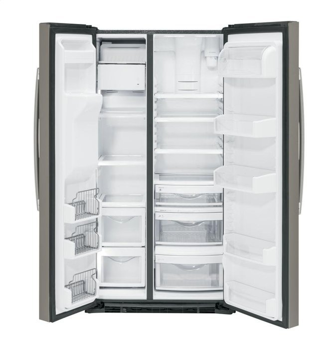 GE Profile PZS22MMKES 36" Counter-Depth Side-By-Side Refrigerator with Advanced Water Filtration, Adjustable Slide-Out... N4