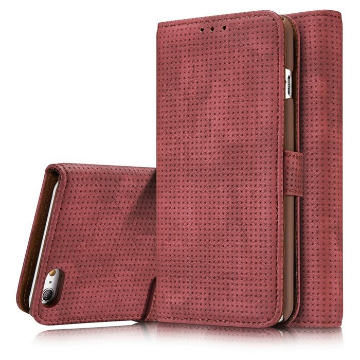 TYoung Retro Style Multi-function Folio Magnetic Wallet Case Cover for iPhone 7, Classic Breathable Artificial... N22