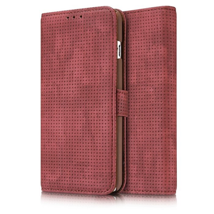 TYoung Retro Style Multi-function Folio Magnetic Wallet Case Cover for iPhone 7, Classic Breathable Artificial... N23