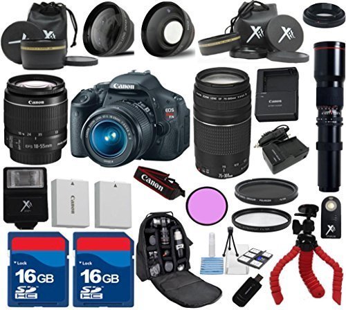 Canon Rebel T3i Camera Body with Canon 18-55mm IS II Lens Al&rsquo;s Variety Premium Bundle with Canon 75-300mm III...