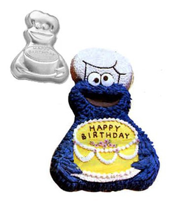 Wilton Sesame Street Cookie Monster Cake Pan (502-3193 or 502-3738, 1981-1982) N2