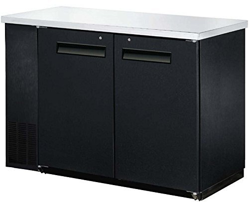 UBB-2 Narrow Solid Door Back Bar Cooler Stainless Steel Top and LED Lighting