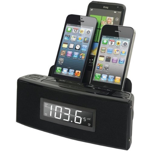 New DOK CR18 3-Port Smartphone Charger with Speaker & Alarm Clock