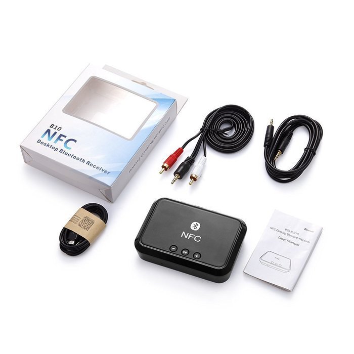 YETOR Bluetooth 4.0 Music Receiver, NFC-enabled Bluetooth Audio Receiver Adapter for Home Stereo Sound System,... N5